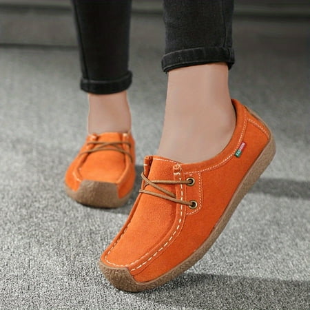 

DONGGTG Comfortable Women‘s Casual Flat Loafers Low Top Micro Suede Slip-On Shoes for Ultimate Relaxation Stylish Women‘s Non-Slip Flats for Everyday Wear.