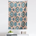 thumbnail image 1 of Asymmetrical Tapestry, Abstract Geometric Themed Pattern of Quirky Flowers and Spots, Fabric Wall Hanging Decor for Bedroom Living Room Dorm, 5 Sizes, Slate Blue and Multicolor, by Ambesonne, 1 of 1