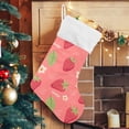 thumbnail image 5 of GZHJMY Strawberry Christmas Stocking, Personalized Large Candy Stocking Hanging Gift, Xmas Stockings Decoration for Family Holiday Party Ornaments Decor Fireplace, 5 of 7