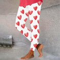 thumbnail image 2 of Outfmvch Valentines Heart Print Sweatpants for Women Print Leggings for Women Seamless Leggings for Women Pants for Women Bell Bottom Pants for Women Christmas Leggings for Women Hot Pink S, 2 of 7