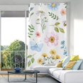 thumbnail image 5 of Coolnut Blackout Curtains for Bedroom Living Room 84" Cute Hand Painted Wildflowers Room Grommet Window Curtains Privacy Protect Room Darkening Single Panel Curtain, 5 of 7