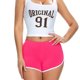 thumbnail image 1 of Gibobby Falda Shorts Mujer Pantalones cortos deportivos de yoga ajustados elásticos sexys a la moda con bloques de color para mujer(Rosa, XXL), 1 of 5