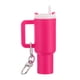 thumbnail image 1 of Llave de mini taza Uxcell, soporte para bálsamo labial, llavero de mini vaso, adorno lindo para llavero para mochila, bolso de mano, cartera, rojo rosa, 1 of 7