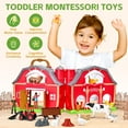 thumbnail image 4 of Farm Animal Toys - Red Barn Farm Playset with Miniature Animal Figurines for Toddlers, Realistic Pretend Role-Playing Game for Toddlers Learning Activities, 4 of 7