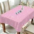 thumbnail image 5 of Coolnut Hearts Pattern Pink Fabric Square Tablecloth - Waterproof and Wrinkle-Resistant Table Cloth 54x54 Inch Table Cover for Indoor & Outdoor Dining House Decor, 5 of 7
