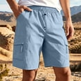 thumbnail image 6 of EOYWHK Men Basketball Shorts Quick Dry with Pockets Elastic Waist Mens Basketball Shorts Soft Lightweight Breathable Casual Activewear for Light Blue, Size XXXXL, 6 of 9