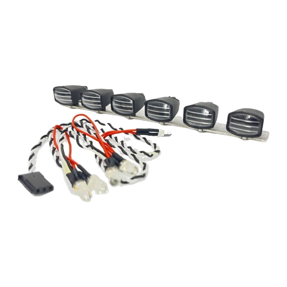 colcolo 1/12 RC Car Roof Light Accessories 6 LED Headlights for MN82 99S 1/12 RC Car White