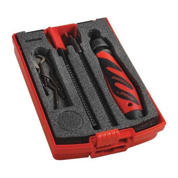 Shaviv Deburring Tool Set,Plastic,Hi Speed Stl. 154-00036