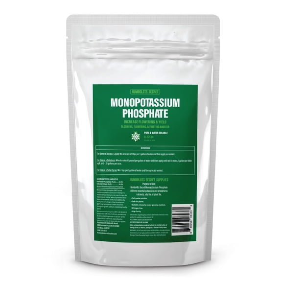 Humboldts Secret Monopotassium Phosphate 0-52-34 | MKP Fertilizer Bloom Booster for Flowers, Fruits & Vegetables | High Purity Water Soluble Phosphorus and Potassium Plant Food | 2 lb