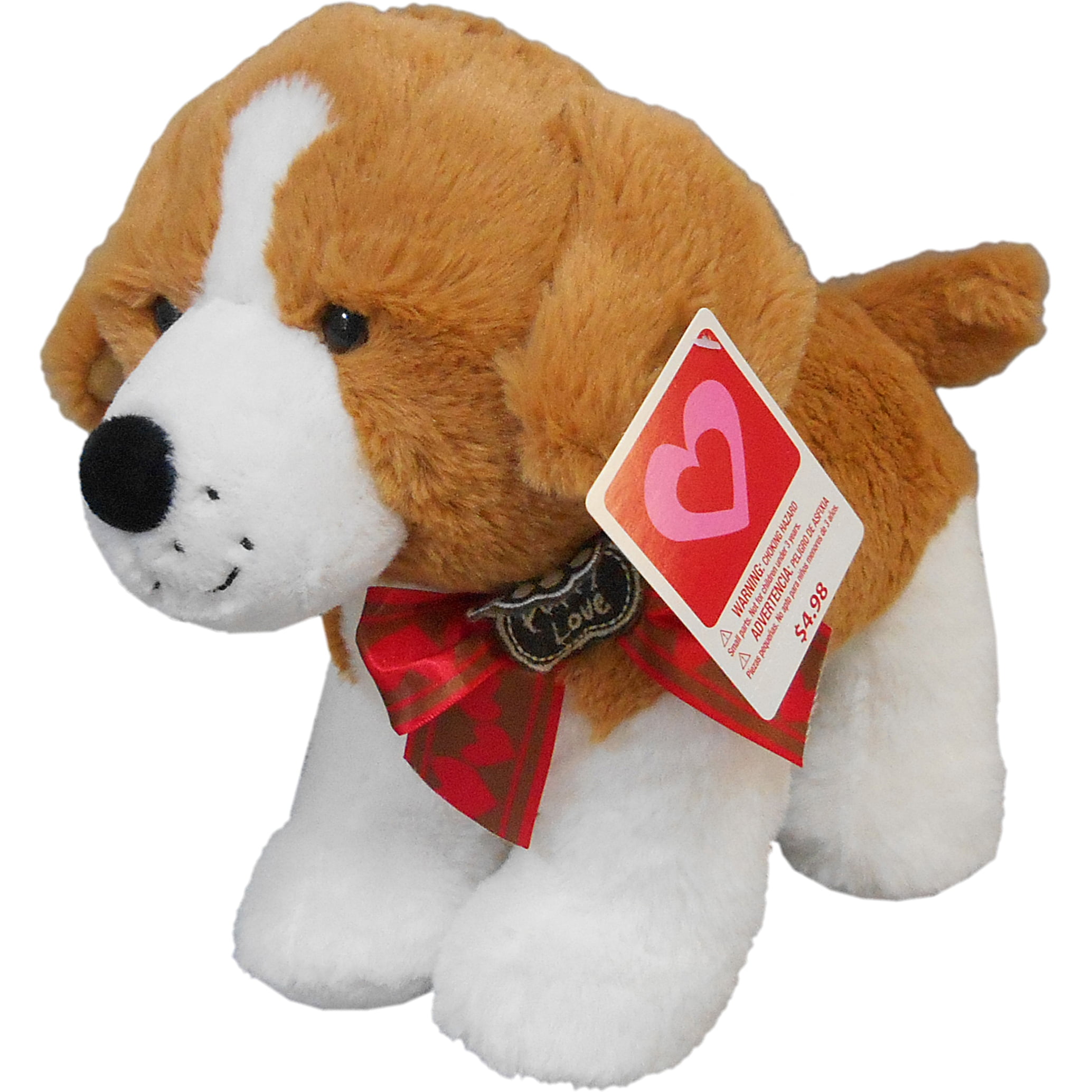 First & Main Dog Plush Valentine's Day Wuffles Beagle Stuffed Animal 7" 