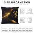 thumbnail image 5 of COMIO Lion Leo King Pillow Covers Decorative Square Throw Pillow Cases for Sofa Couch Decoration, 5 of 5