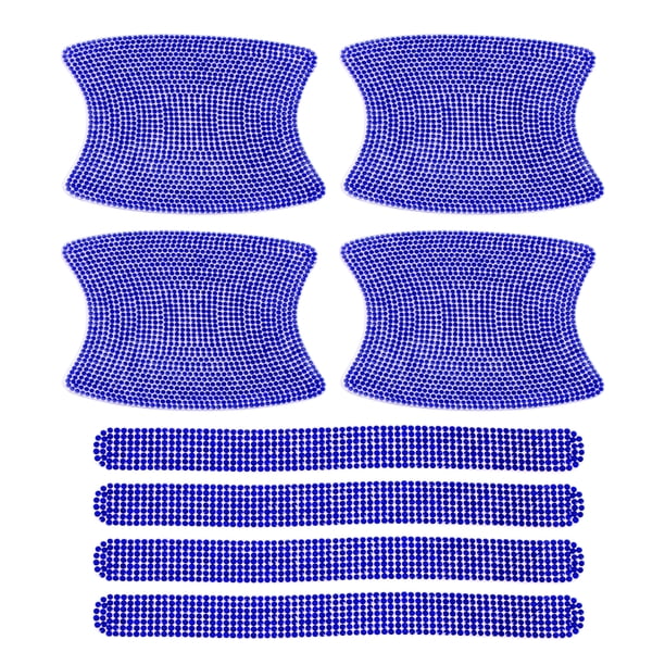 Protector de rasguños para manijas de puertas Unique Bargains Anti-rasguños 8x10cm Auto Película protectora de manijas de puertas Unique Bargains Azul 1 juego