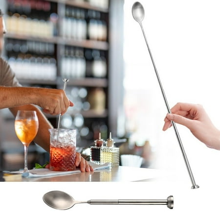 

Stainless Steel Long Telescopic Stirring Spoon Stretchable For Bar Tools
