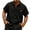 Black, variant on Men's Button Down Short Sleeve Shirt, Tailored Fit, Breathable Fabric, Versatile for Casual & Semi - Formal