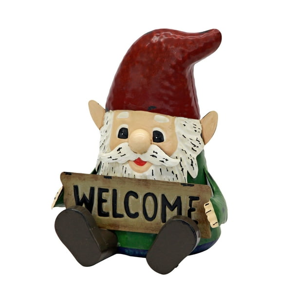 Mainstays Metal Welcome Gnome Garden Statue - Walmart.com Mainstays Metal Welcome Gnome Garden Statue - Walmart.com
