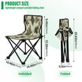 thumbnail image 3 of 600D Oxford Camping Chair Portable Foldable Chair Supports 220 lbs for Picnic, Fishing, Backpacking Pine Boughs and Holly Pattern, 3 of 8
