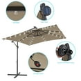 thumbnail image 4 of CHYVARY 8.2×8.2ft LED Outdoor Patio Offset Hanging Cantilever Umbrellas W/ 8 Ribs for Backyard,Poolside and Garden,Taupe, 4 of 7
