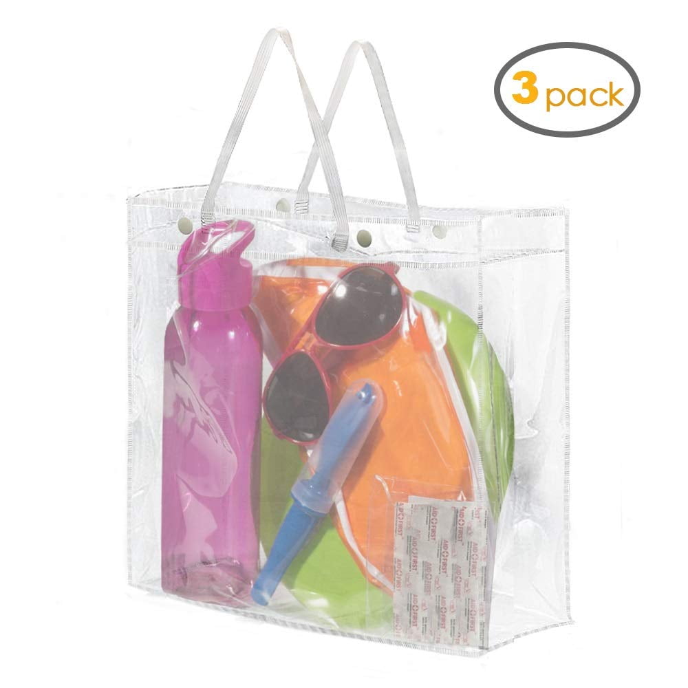3 Pack Clear NFL, MLB, PGA Stadium Approved Tote Bag, For Sports Games