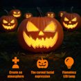 thumbnail image 3 of Lámpara Calabaza Halloween La Escena LED Espeluznante para Fiesta (f), 3 of 9