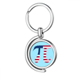 thumbnail image 1 of Pi American Flag Country Art Deco Fashion Rotating Keychain Metal Keyring Holder, 1 of 2