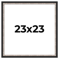 23x23 Frame Silver Real Wood Picture Frame Width 1.25 Inches | Interior Frame Depth 0.75 Inches |
