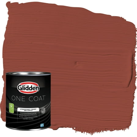 Glidden One Coat Interior Paint and Primer, Cedar Chest / Red, 1-Quart, Semi-Gloss