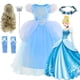 thumbnail image 2 of Vestido de princesa Cenicienta de Disney para niña, disfraz de Cosplay, cumpleaños infantil y accesorios ix de Navidad zhangyuxiang unisex, 2 of 2