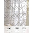 thumbnail image 6 of Sheer Curtains 45 Inch Length, Grey Boho Semi Sheer Curtains Light Filtering Window Treatment, Vintage Ethnic Tribe Abstract Art Privacy Voile Drapes for Living Room Bedroom 52x45 Inch, 6 of 7