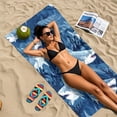 thumbnail image 6 of Sharks Blue Beach Towel Oversized Sandproof Absorbent Quick Dry Towels Adult for Travel Vacation Essentials, 6 of 7