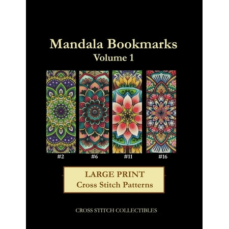 Mandala Bookmarks Vol. 1: Large Print Cross Stitch Pattern (Paperback)
