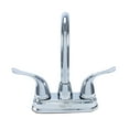 thumbnail image 3 of Hybrid Metal Double Handle High Arc Deck Faucet with Pop-up, Washerless Cartridge, Chrome Finish, 3 of 6