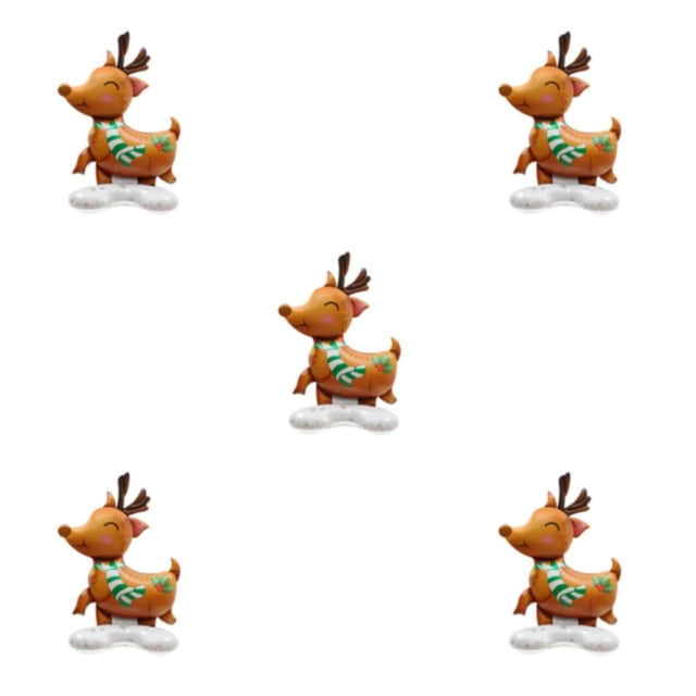 Destyer Beautiful Balloon Christmas Decorations Party Essentials Christmas Gifts multicolor Reindeer 5Set
