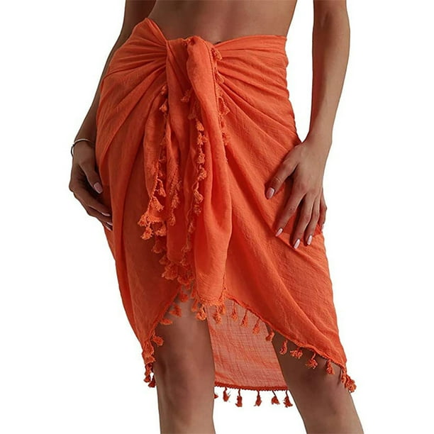 Niuer Womens Wrap Skirt Beach Bikini Cover Up Beach Sarong Pareo Shawl