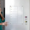thumbnail image 4 of Pebbuoy Acrylic Weekly Planning Board Meal Planner Scratch-proof Easy to Erase Kitchen Fridge Magnetic Menu Board Clear Weekly Calendar Whiteboard, 4 of 6