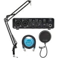 thumbnail image 1 of Behringer U-PHORIA UMC202HD 2-Channel USB Audio Interface with Mic Phantom Power Bundle with Blucoil 10-FT Balanced XLR Cable, and Boom Arm Plus Pop Filter, 1 of 8
