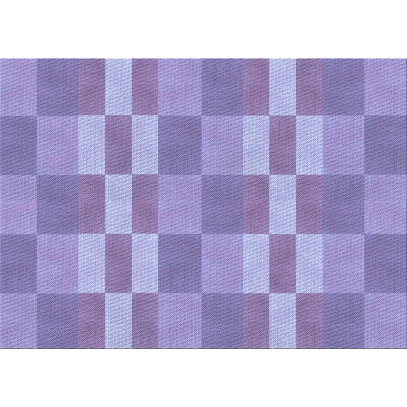Ahgly Company Indoor Rectangle Patterned Purple Mimosa Purple Area Rugs, 5' x 8'