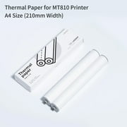 HPRT MT810 2PCS A4 Thermal Paper Roll for MT810 Thermal Printer BPA-free 10 Image Long-lasting Perfect for Photo Picture Receipt Memo PDF File Webpage Printing Instant Photo