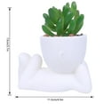 thumbnail image 2 of Succulent Potted Ceramic Flowerpot for Home and Desk Decoration Plastic Material, 2 of 6