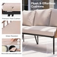 thumbnail image 4 of LAUSAINT HOME 4 Pieces Outdoor Conversation Sets, Patio L-Shaped Metal Sofa with 2 Loveseats, Beige Cushions, 4 of 9