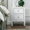 thumbnail image 4 of Veryke Nightstand Set of 2 for Bedroom, Modern End Table with 2 Drawer Set of 2 Storage Cabinet for Bedroom, Living Room, Dining Room Furniture, White (2pcs), 4 of 9