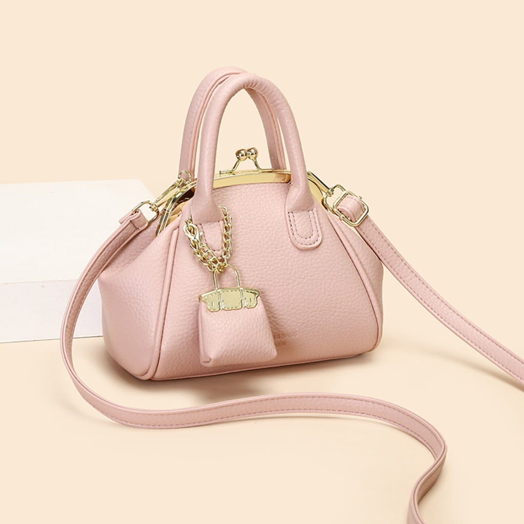 All-Matching Shoulder Bag for Woman Satchel Bag Kiss Lock Crossbody Bag Trendy Handbag Retro Messenger Bag