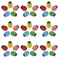 thumbnail image 4 of 100 minimariquitas adhesivas de madera con forma de mariquita., 4 of 7