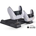 thumbnail image 5 of PS5 Charger Station, PS5 Cooling Fan Stand, PS5 Charger Stand with Controller Charger, PS5 Vertical Stand with Cooling Fan and LED Indicator, 3 Levels Adjustable Fans Speed, 12 Game Rack Organizer, 5 of 9