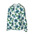thumbnail image 2 of Balery Blue Sunflowers Men's Women's UPF 50+ Sun Protection Lightweight Hoodie Performance Long Sleeve Shirt for Fishing Running-Large, 2 of 9