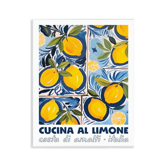 Stupell Industries Bright Mediterranean Lemons Food & Beverage Painting Unframed Art Print Wall Art, 11 x 14