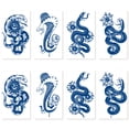 thumbnail image 1 of Tatuajes semipermanentes, pegatinas de tatuaje de 8 hojas, tatuajes de 1-2 semanas para adultos, hombres, mujeres, niñas y niños, 1 of 6