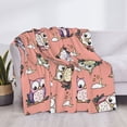 thumbnail image 4 of Throw Blanket for Couch, Cute Star Moon Owl Super Soft Fuzzy Comfy Warm Throw Blanket, Cuteness Lightweight Cozy Plush Flannel Blanket & Throws for Sofa and Bed All Season, 4 of 5