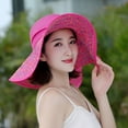 thumbnail image 3 of SikaFu Beach Hat Girl Summer Anti -Ravioline Sun Hat Can Be Folded Straw Hat Anti -Ultraviolet Outdoor Outdoor Seaside Solar Hat, 3 of 9