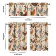 thumbnail image 6 of Colorful Vintage Rooster4(1) Kitchen Curtain Valance 3 Piece Home Curtains and Valance Set Curtain Sink Window Decor Window Treatment Tier 27.5x36 Length, 6 of 6
