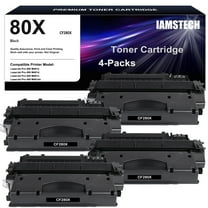 Amstech 4-Pack 80A Toner Cartridges Compatible for HP 80A CF280A 80X CF280X Ink Cartridge LaserJet Pro 400 M401A M401D MFP M425DN Printer